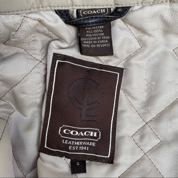 Coach Leatherware Utility Field Jacket Tan Small - Picture 3 of 14